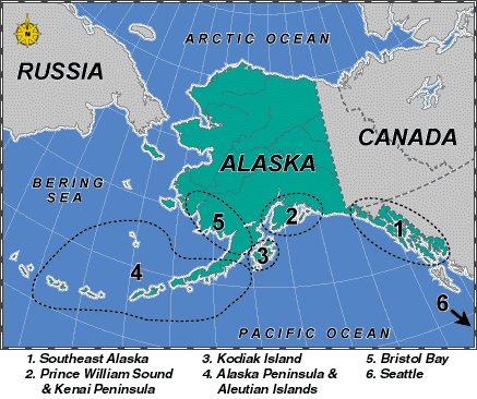Alaska Fishing Area Maps - JobMonkey